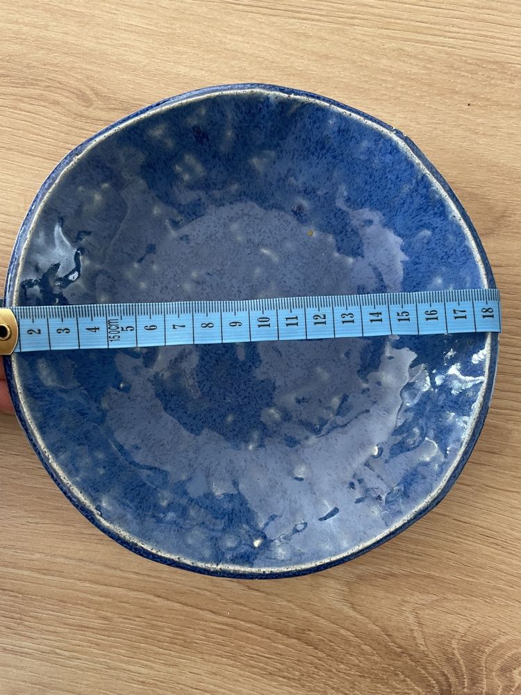 Miseczka miska ceramiczna ręcznie robiona niebieska