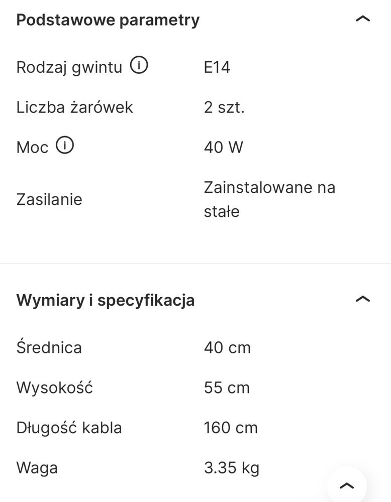 Żyrandol kryształowy Markalojd Granso duży