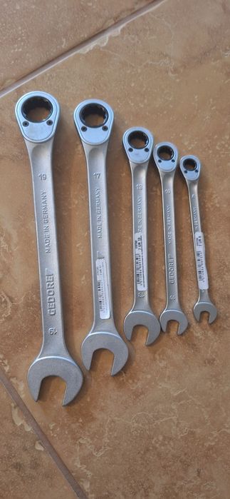 Gedore klucze płasko oczkowe z grzechotką