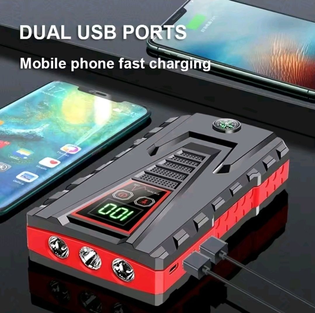 Boosters de Arranque c/ Função Powerbank e Mala de Transporte