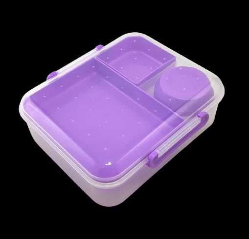 Lunchbox Jax w kolorze fioletowym - 4 częściowy.
