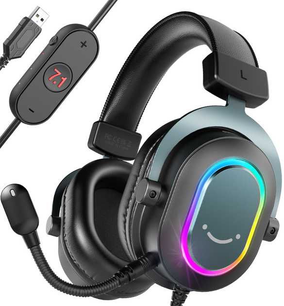 Ігрові навушники FIFINE H6 Білі\Чорні Ampligame 7.1 | НОВІ