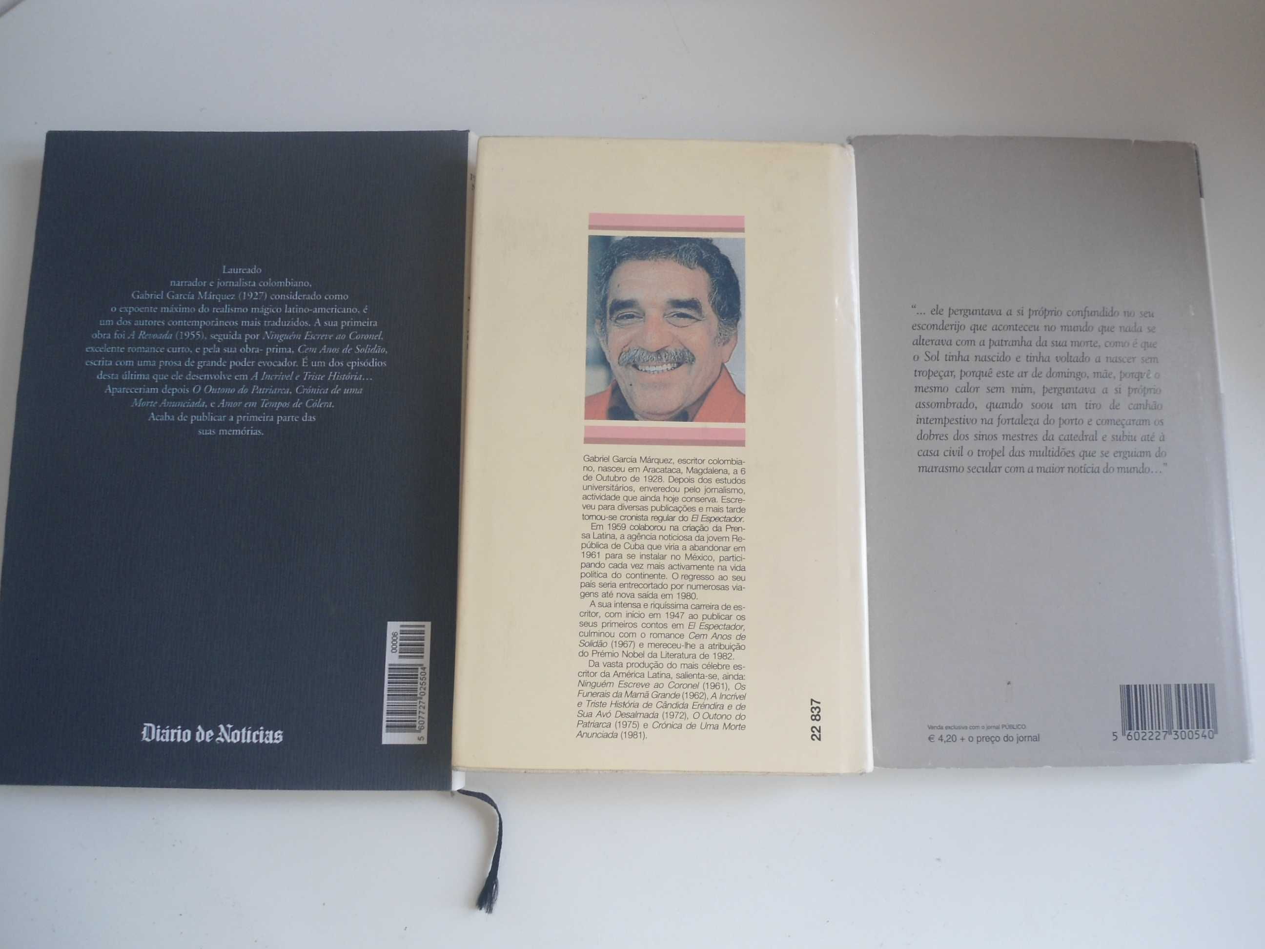 3 Livros de Gabriel Garcia Márquez