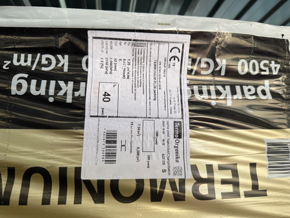 Styropian podłogowy  termo organika 4 i 5 cm lambda 31 grafitowy