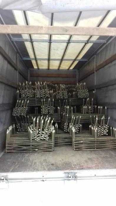 Плетеный забор в Киеве, Лещина, тин Декоративный забор, тын, плетень