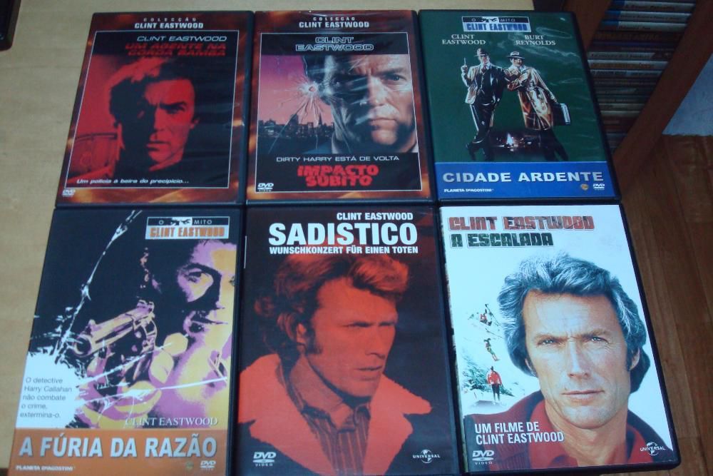 Coleção Clint Eastwood 8 filmes originais,imperdoavel,dirty harry etc