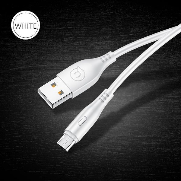 Kabel USAMS U18 Micro USB 2A Fast Charge 1M Biały - Najwyższa Jakość