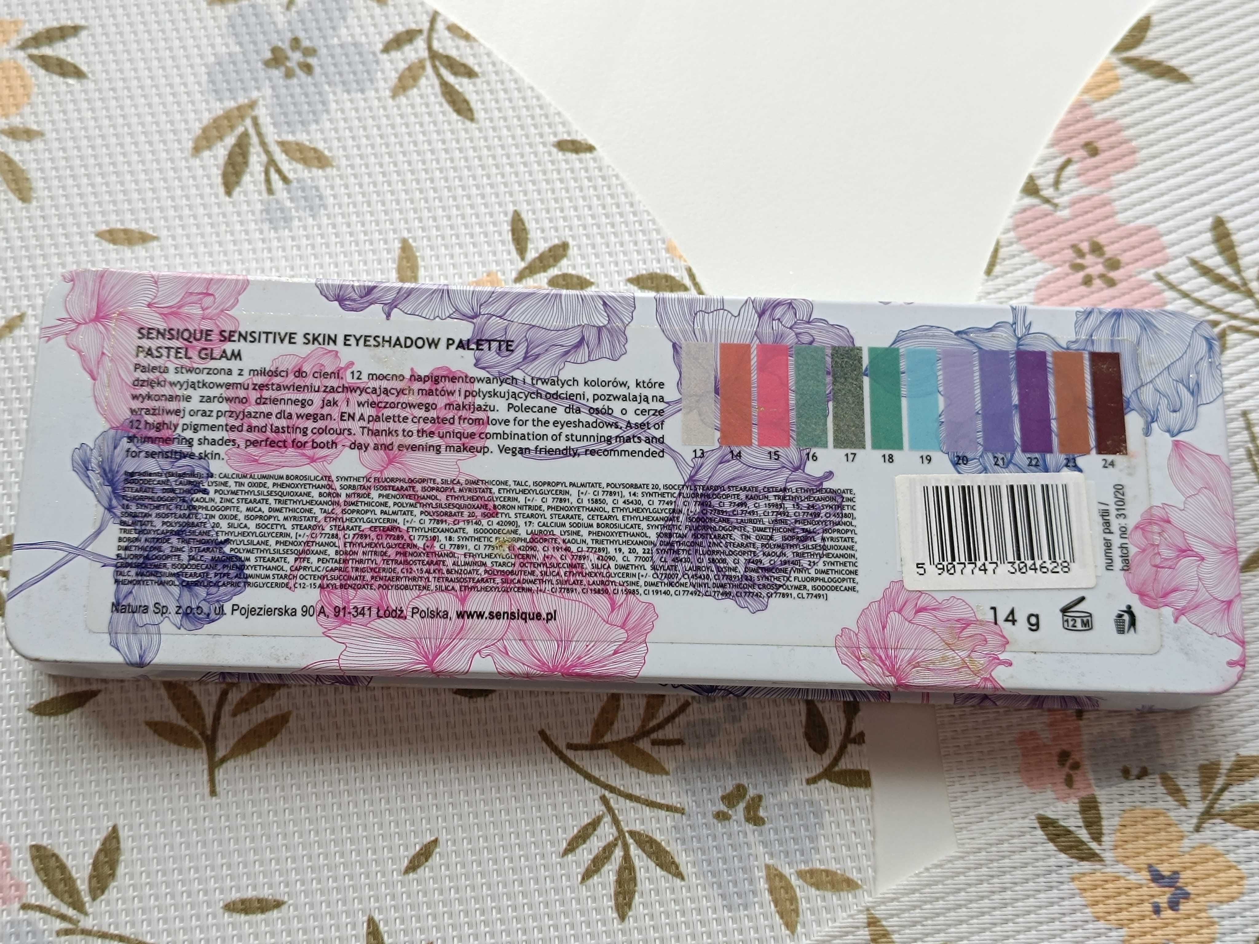 Paleta cieni do powiek Pastel Glam, Sensique