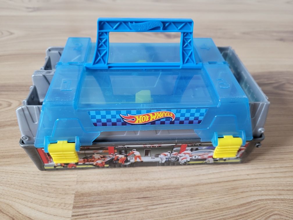 Hot wheels zestaw wyścigowy skrzynka