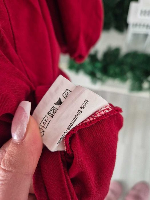 Bordowy bawełniany polgolf L