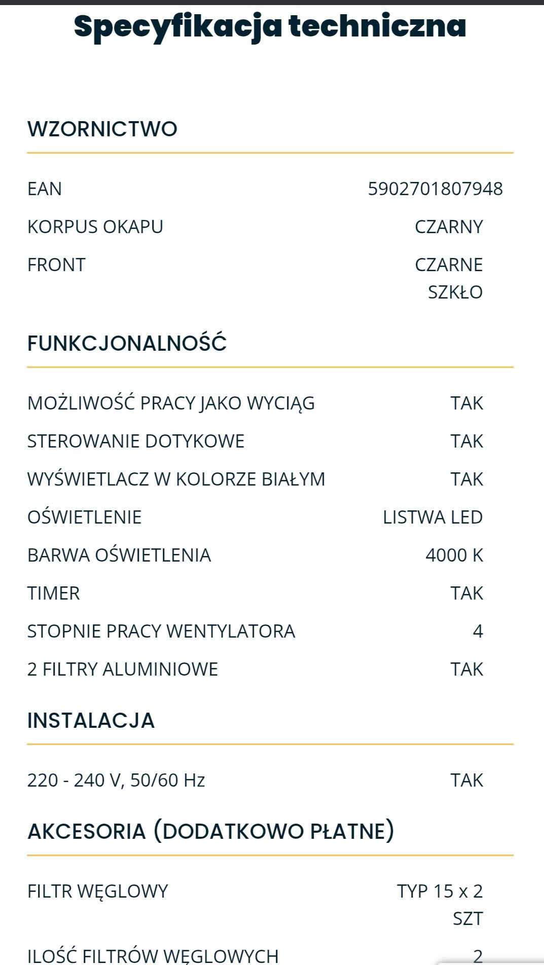Okap Kernau 11.162.b nowy gwarancja paragon