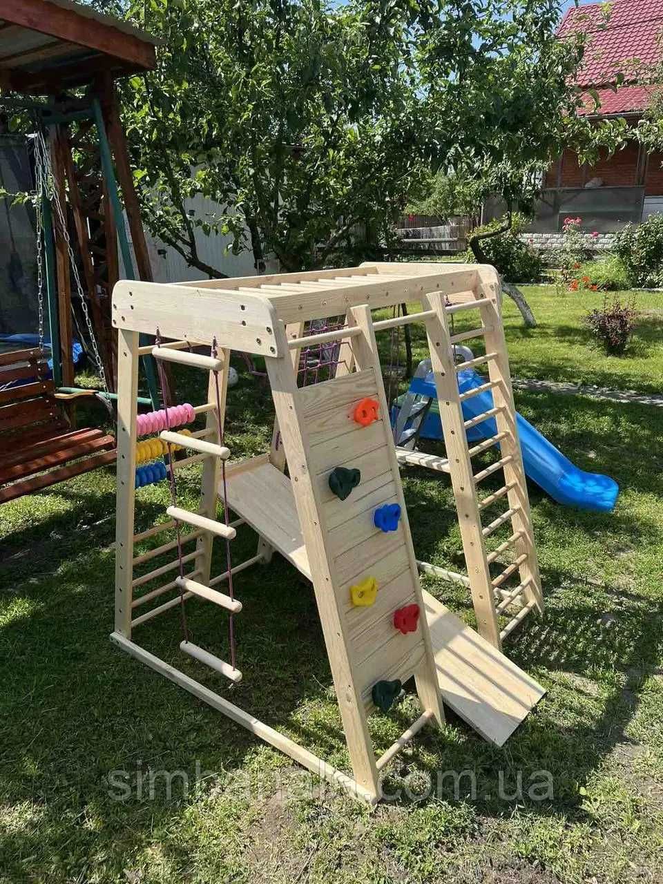 Дитячий дерев'яний вуличний ігровий майданчик Акварелька- outdoor 2