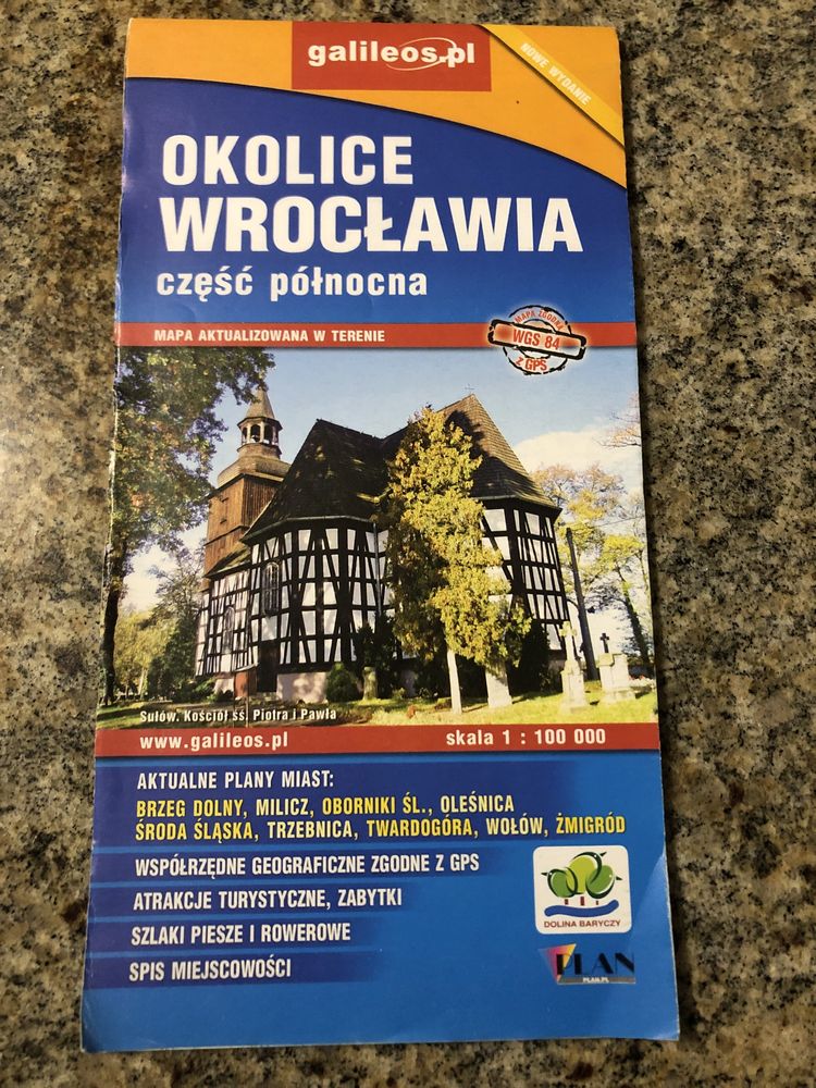 Wrocław okolice część północna 1 :100 000