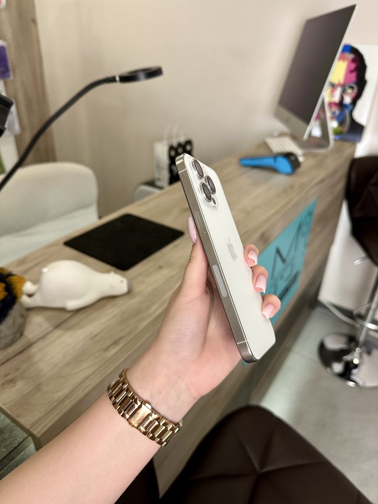 Iphone 15 Pro Max 256 Gb White Titanium 100% Акб Розстрочка Обмін Скло