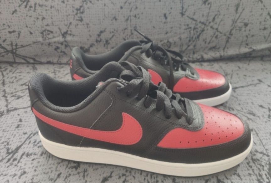 Nike black/red Court Vision Low LACE-UP Trainer, оригінал, 44