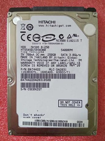 HDD 250GB SATAII 2.5" Hitachi - (800) - Обмен на 40шт ОЗУ нерабочих