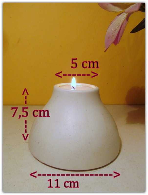 Wazon plus świecznik ceramiczny na świeczki Tealight z IKEA