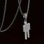 łańcuszek chain drip y2k rap drip ice diamenty trap łańcuch wisiorek