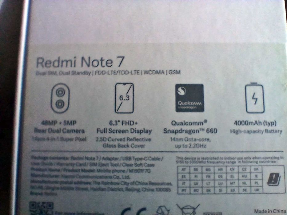 Redmi Note 7  4/64Gb 100% Funcional