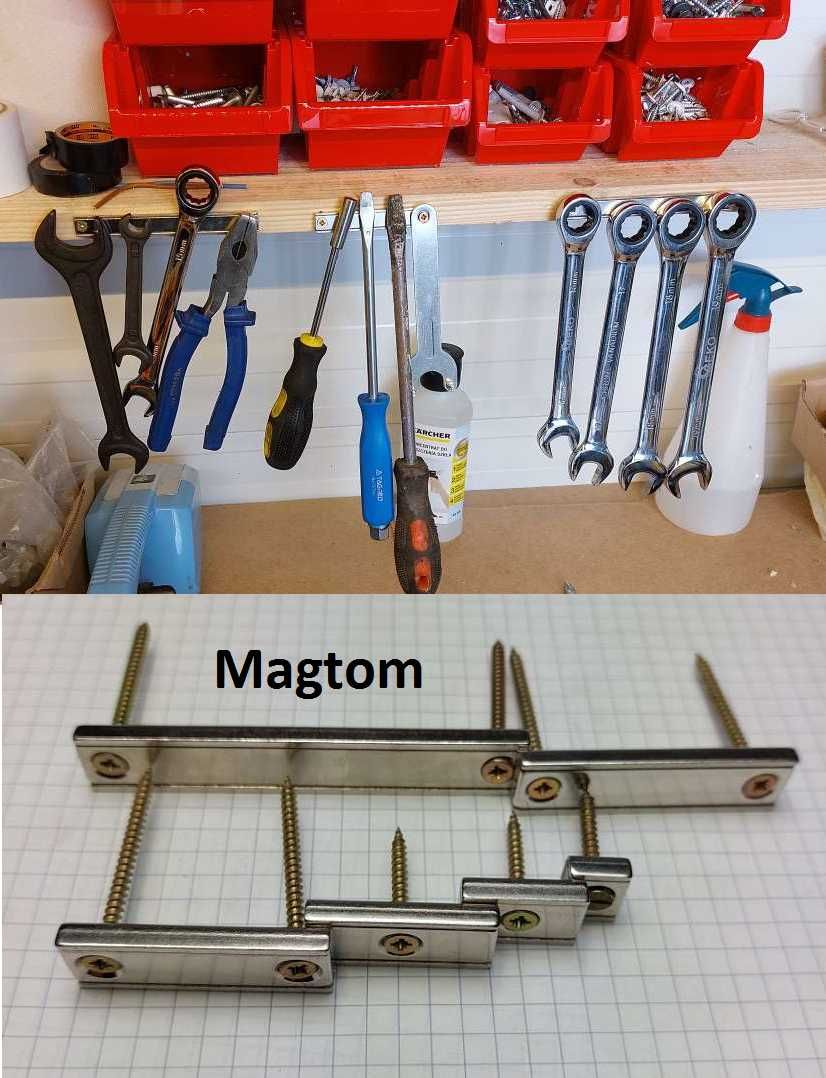 Magnes neodymowy z otworami na wkręt śrubkę  30x20x4 Magtom