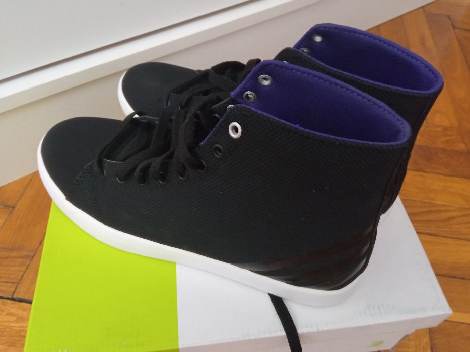 Adidas neo Vulc 43 -27cm 40 - 25-25,5 cm trampki za kostkę czarne NOWE