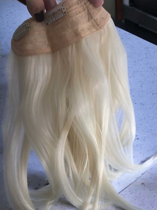 Treska z 4 klipsami, słoneczny blond dopinka