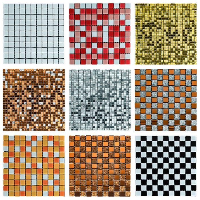 Самоклеюча плитка мозайка із декоративного скла, скляна мозаїка,30*30