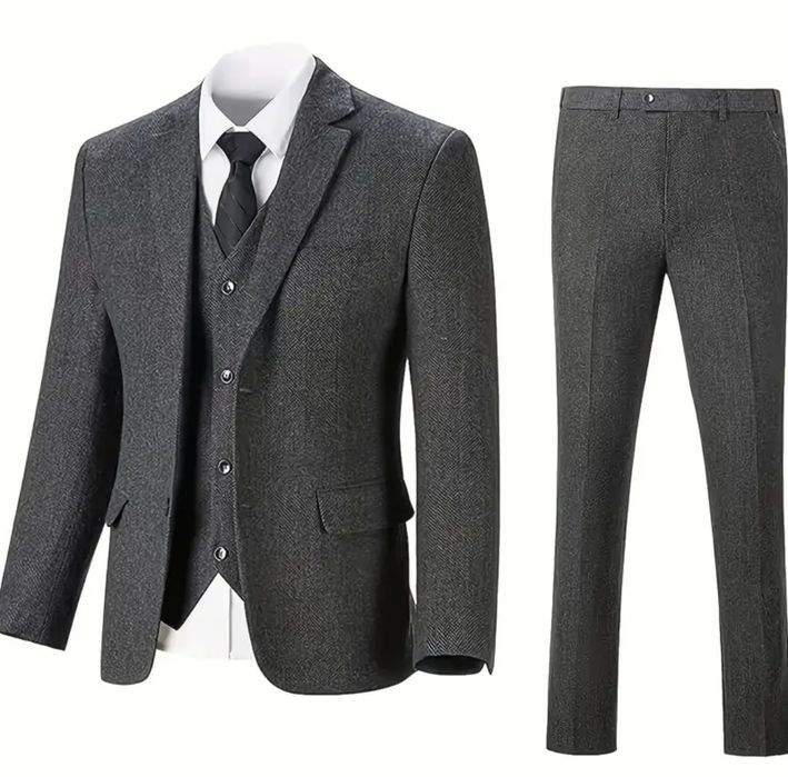 Костюм трійка XXL сірий