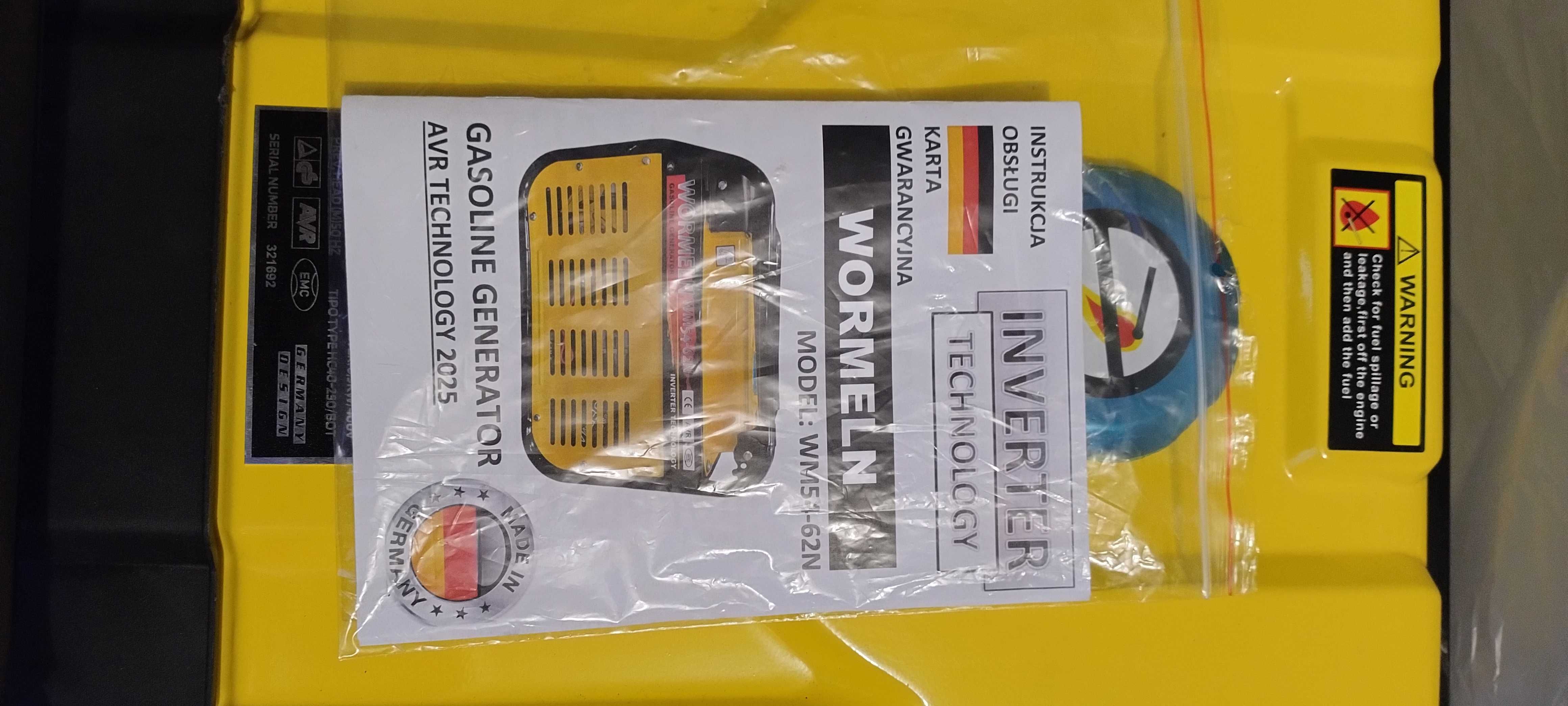 Agregat prądotwórczy 6,9 kW 400v 3,9 kW 230v