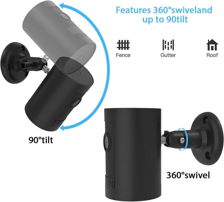 Uchwyt Ścienny HOLACA 2szt 1/4" Kamera Wyze Eufy Arlo Stick Up