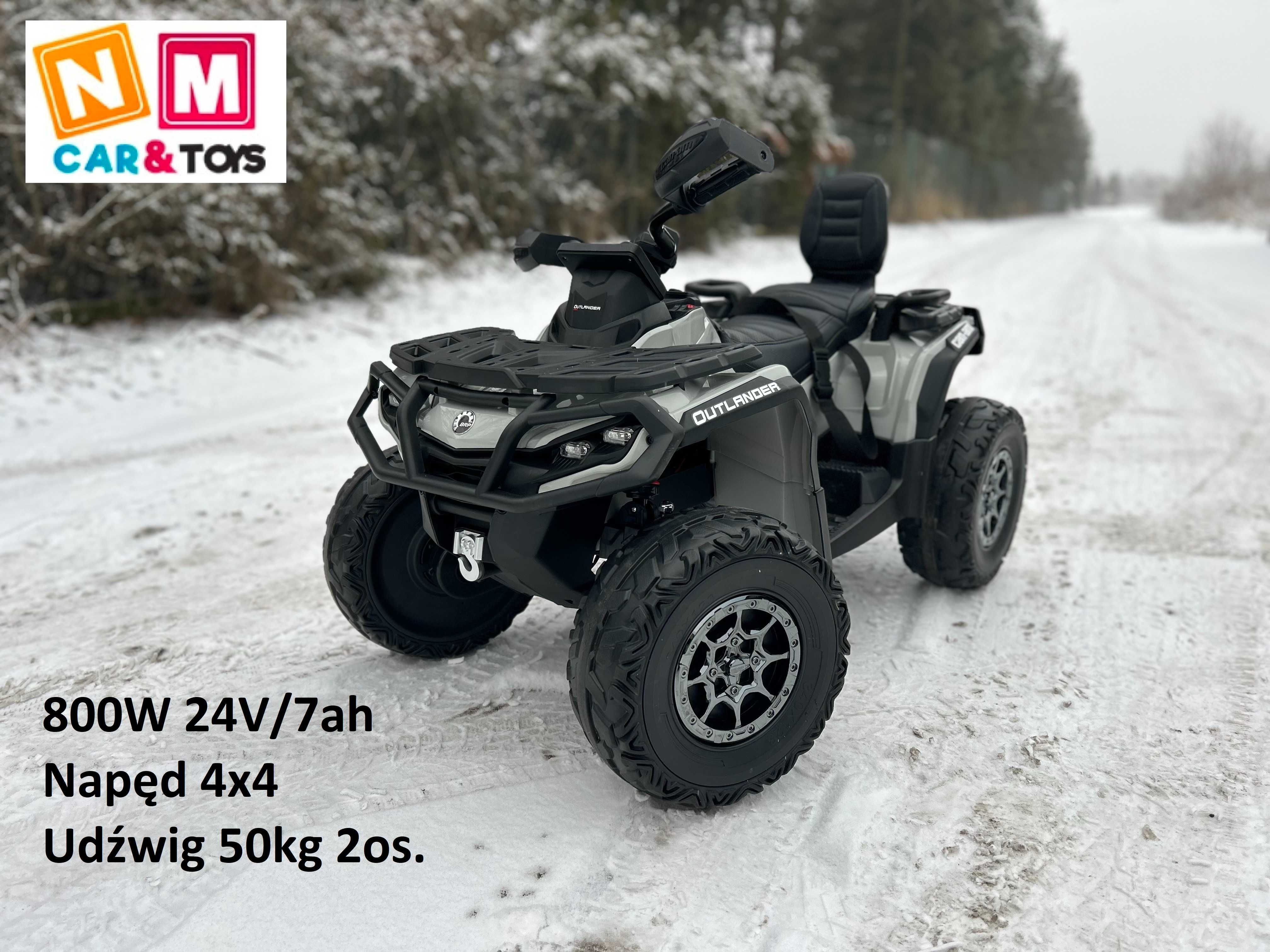 2os. 800W 24V/7ah 4x4 Quad Pojazd Auto Autko samochód na akumulator