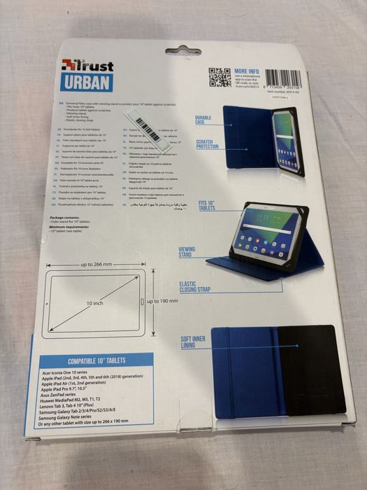 Uniwersalne etui case do 10" tablet iPad Galaxy Tab niebieskie