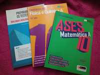Livro de exercícios de matemática , Biologia e Físico e Química 10
