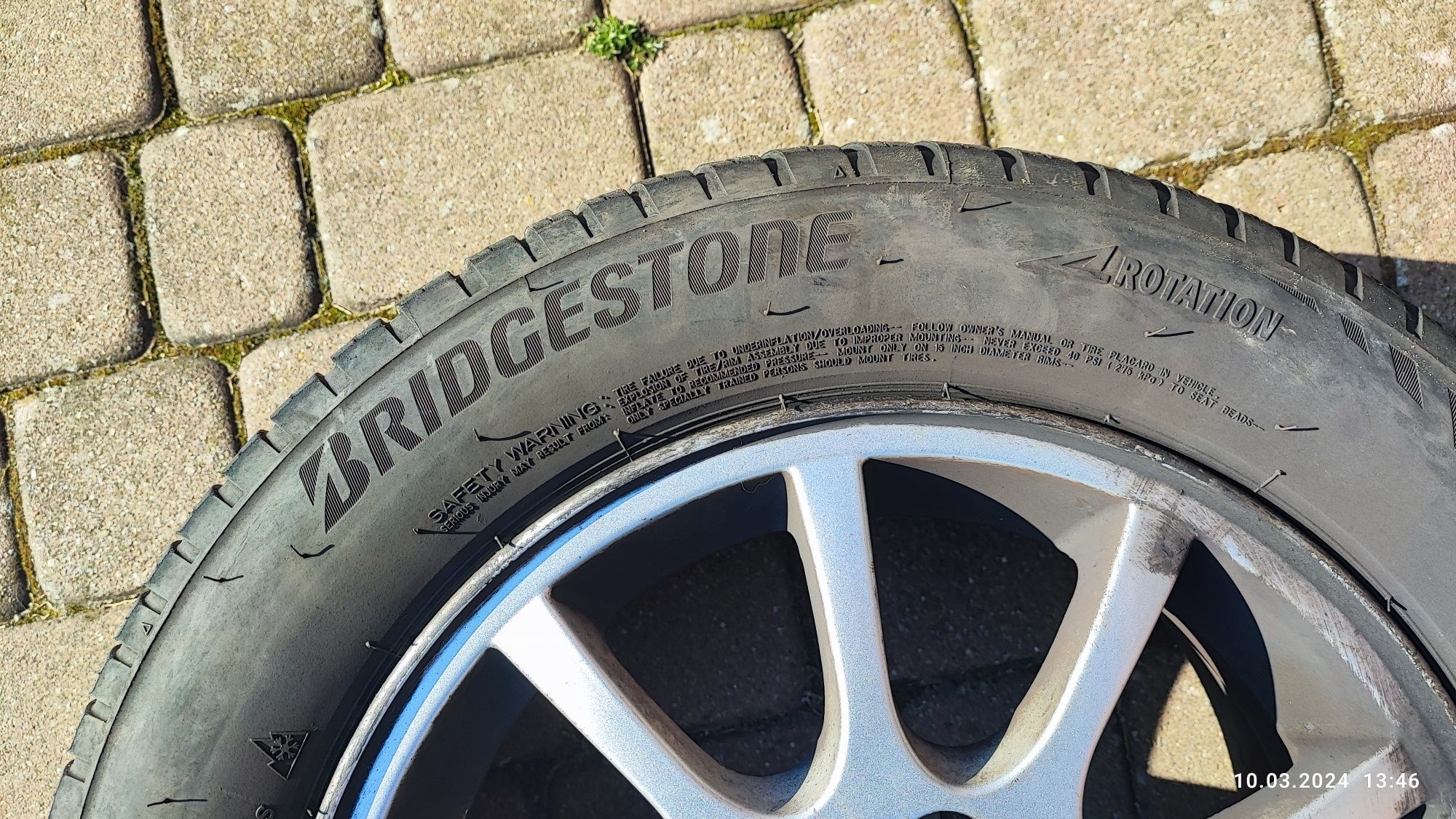 Opony Bridgestone całoroczne plus  alufelgi 195/60/R15