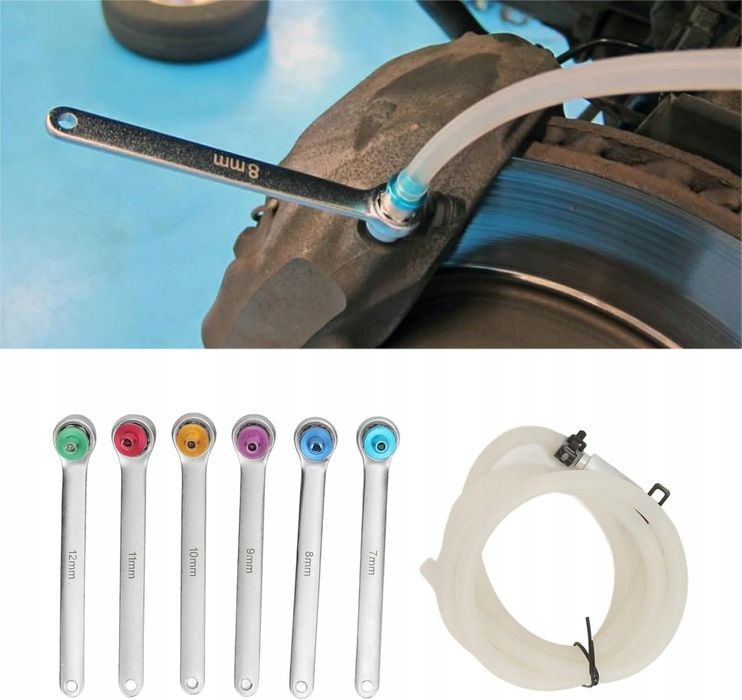 Zestaw Kluczy Do Odpowietrzania Hamulców Wymiany Płynu Z Zawore
