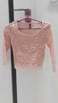 Crop top bluzka damska koronkowa pudrowy róż New Yorker Fb sister XS