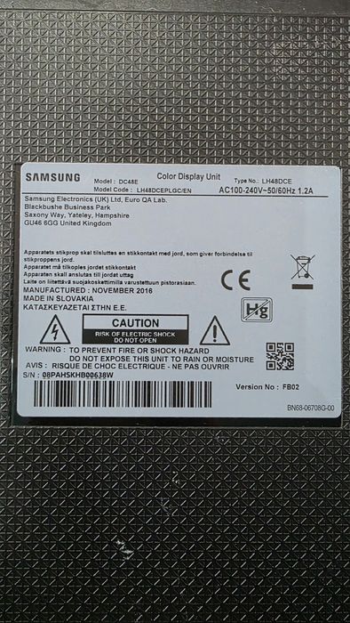 Monitor przemyslowy telewizor samsung 48" cali