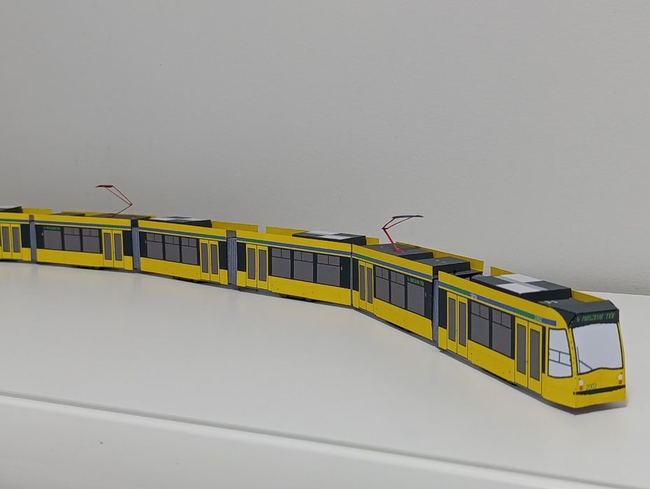 Simens combino Budapeszt Model kartonowy zabawka tramwaj pociąg miejsk