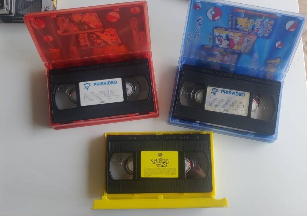 Cassetes VHS de filmes pokemon e outros (total 7 cassetes)