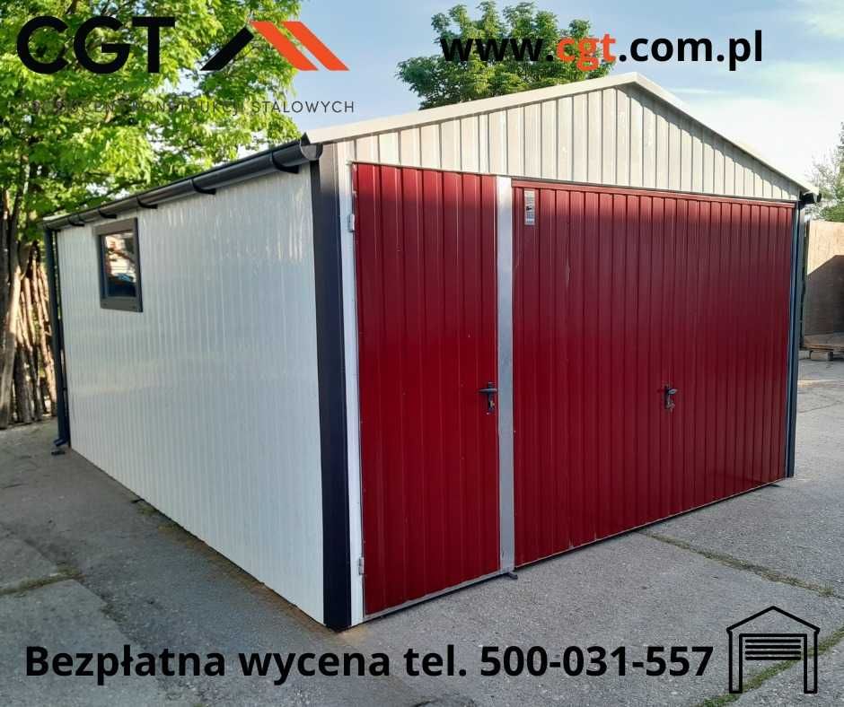 Garaż z profili ocynkowanych w oryginalnych kolorach 4x5