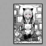 plakat anime manga japoński styl, plakat postać anime styl manga