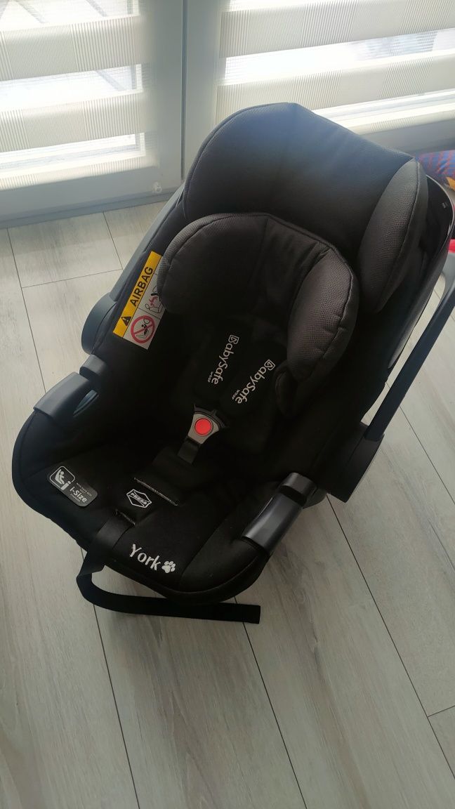 Fotelik BabySafe 0-13kg York i-Size Fix Grey Black + Baza