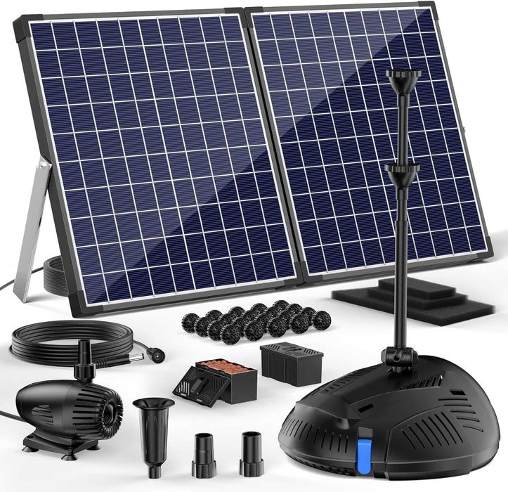 Biling Solarna pompa do stawu z filtrem 50 W, 2100 l/h fontanna