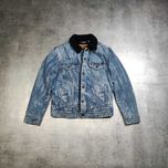 MĘSKA Kurtka PREMIUM Levis Jeansowa Baranek Zimowa Ocieplona Sherpa