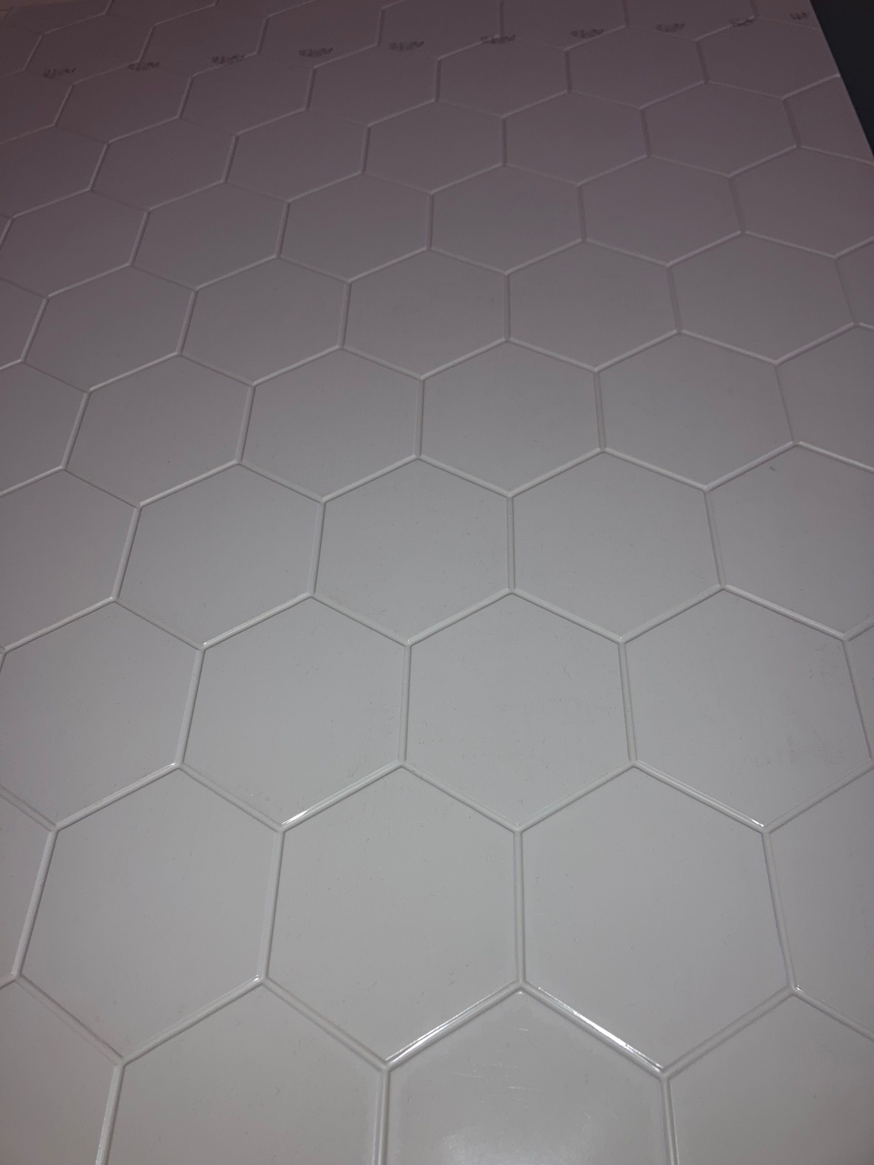 Drzwi do szafy Vestfossen białe wzór hexagon