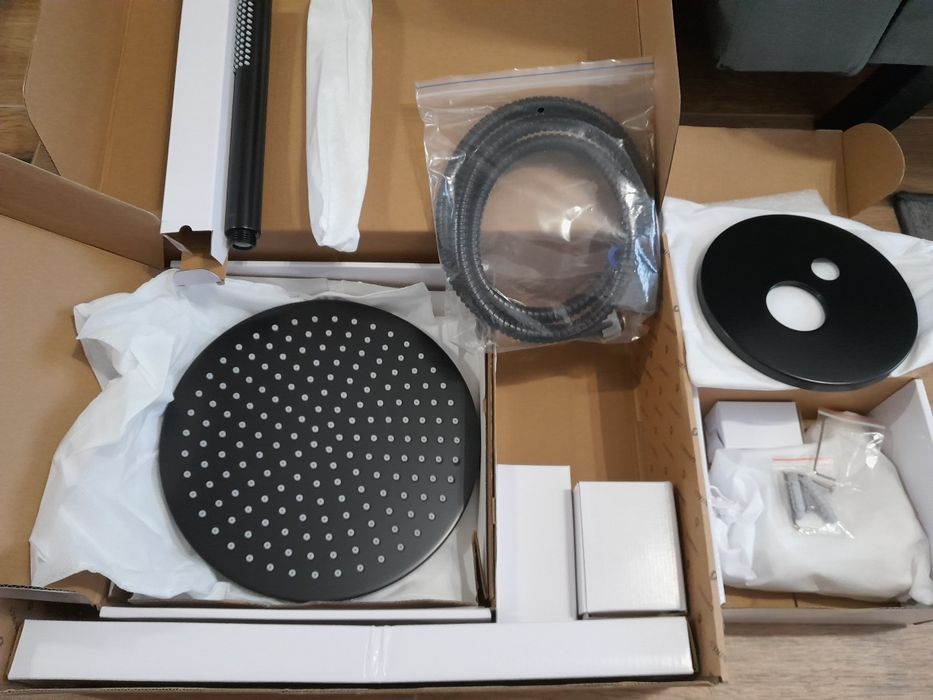 OMNIRES SYSY18BL zestaw podtynkowy prysznicowy czarny mat