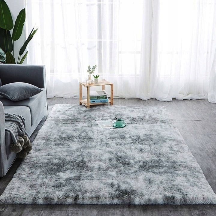 NOWY Dywan Shaggy Ombre Silver - Jasny Szary 160x220 Miękki Puszysty