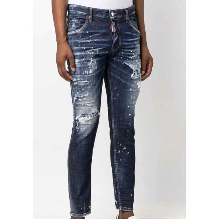 Dsquared2 jeans dark ripped BLEACH WASH COOL GUY JEANS 50; 52 ORYGINAL