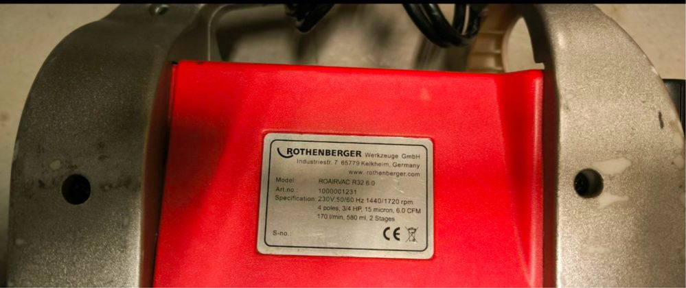 Pompa próżniowa Rothenberger ROAIRVAC R32 6.0