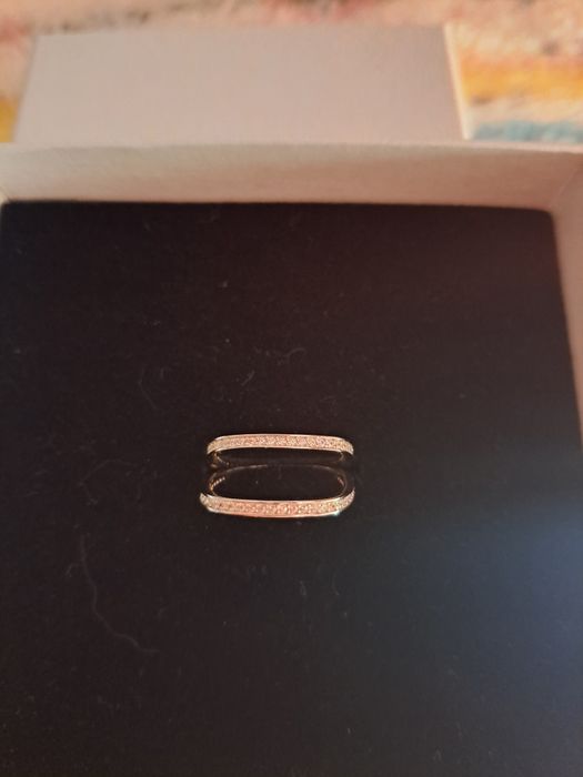 Conjunto de 2 anéis de prata